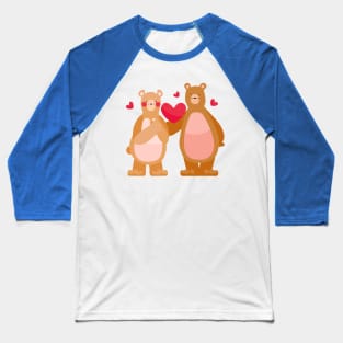 Bear Couple Cute Baseball T-Shirt